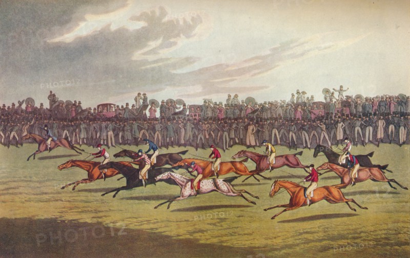 'Racing', c19th century. Artist: John Clarke.