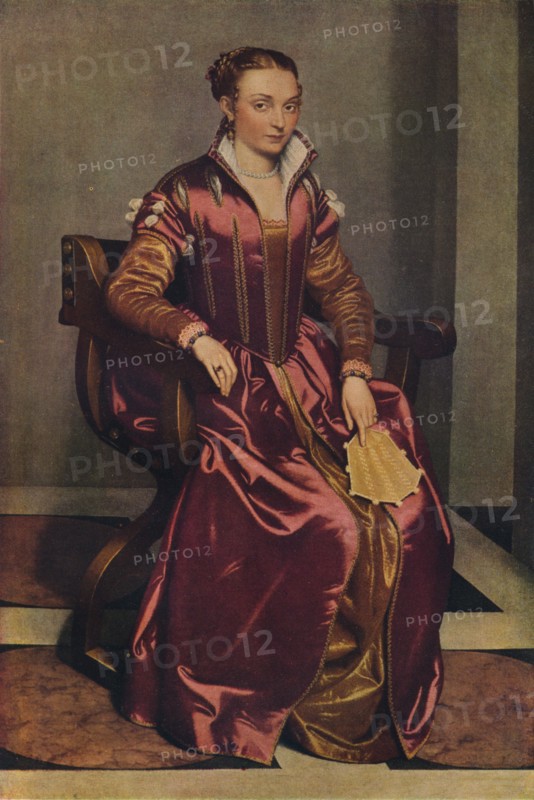 'Portrait of a Lady (La Dama in Rosso)', c1556. Artist: Giovanni Battista Moroni.