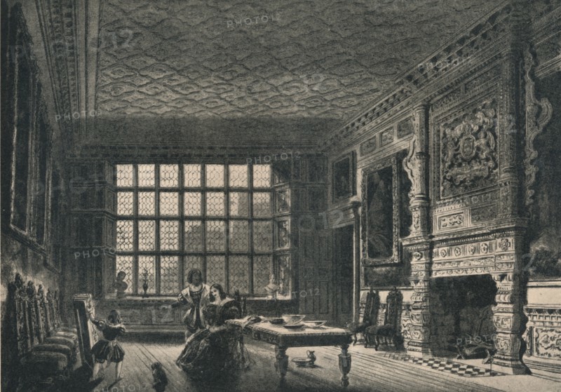 The Elizabethan Room, Coombe Abbey, Warwickshire, 1915. Artist: Unknown.