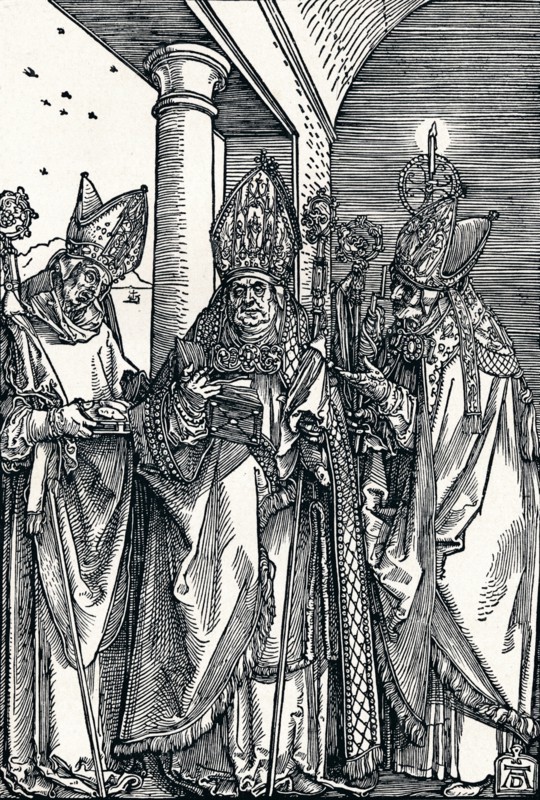 'Saints Nicholas, Ulrich and Erasmus', 1508 (1906).  Artist: Albrecht Durer.