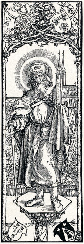'St Sebaldus on a Capital', (1906). Artist: Albrecht Durer.