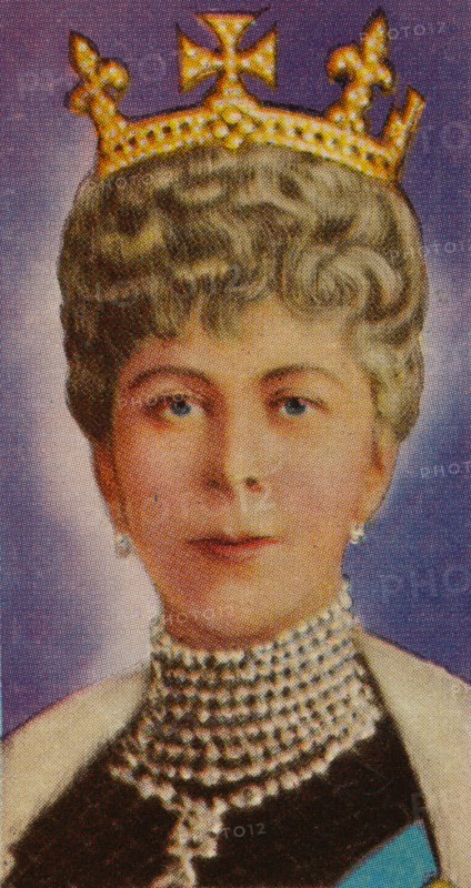 Queen Mary, consort of King George V, at her first State Opening of Parliament, 1911 (1935). Artist: Unknown.