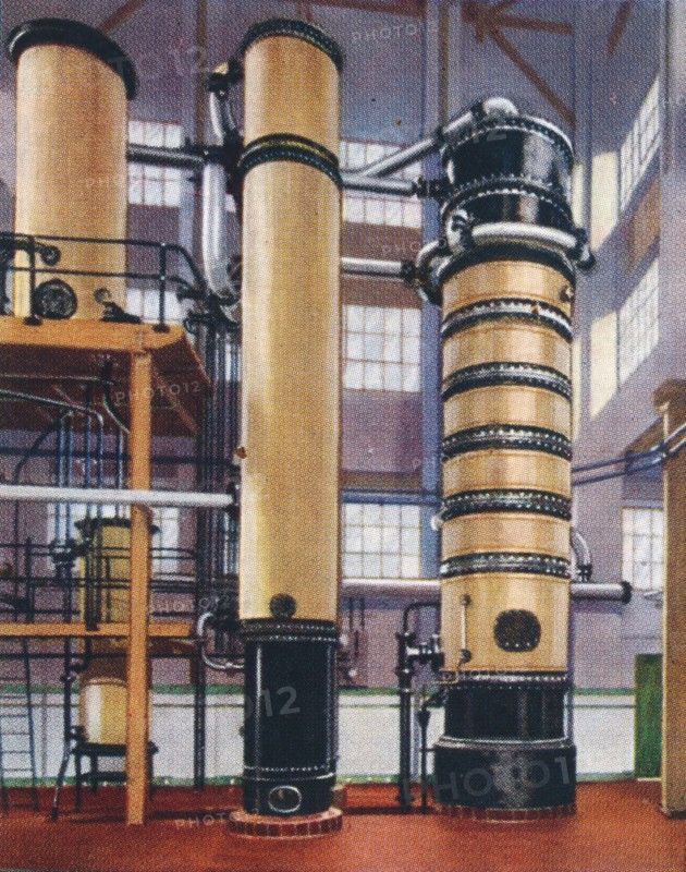 Benzole recovery plant, 1938. Artist: Unknown.