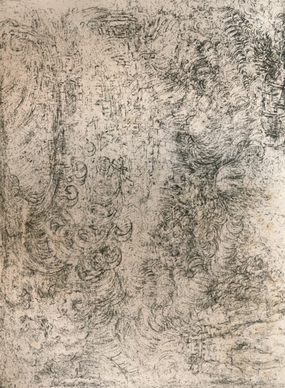 Charcoal Drawing, representing a Deluge, from the Royal Library, Windsor Castle, 1883. Artist: Leonardo da Vinci.