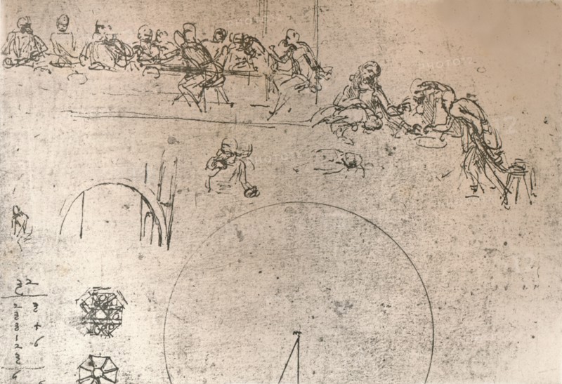 Preparatory sketch for the painting of `The Last Supper`, c1494-c1499 (1883). Artist: Leonardo da Vinci.
