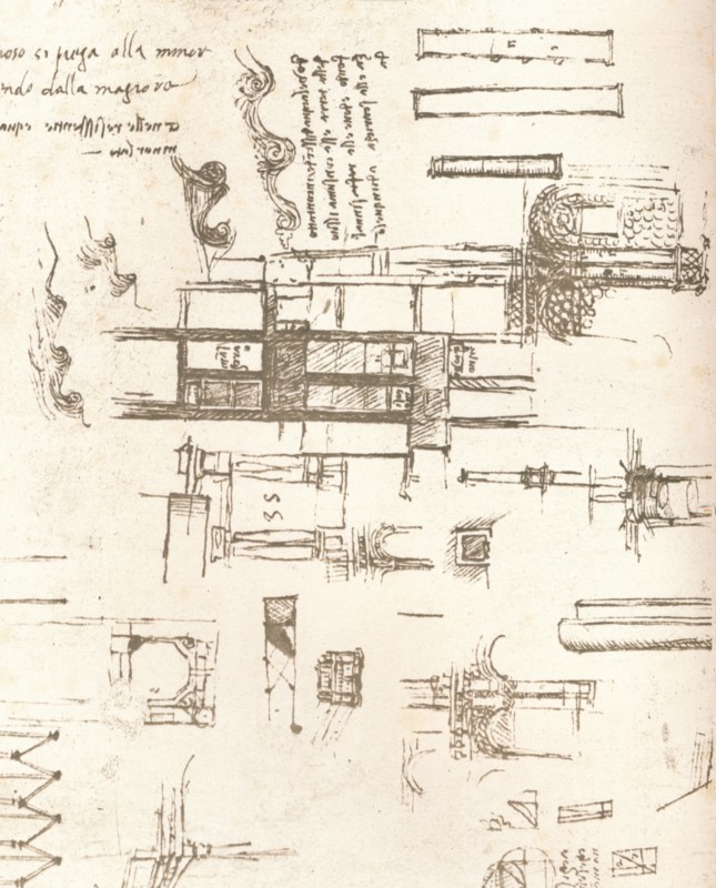 Drawing of projects for castles and villas, c1472-c1519 (1883). Artist: Leonardo da Vinci.