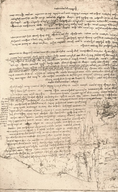 Sketch of Armenian mountains, c1472-c1519 (1883). Artist: Leonardo da Vinci.