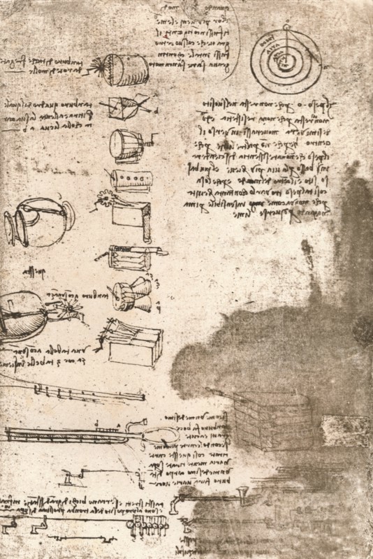 Drawing of musical instruments and other objects, c1472-c1519 (1883). Artist: Leonardo da Vinci.