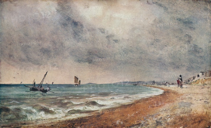 'Hove Beach, with Fishing Boats', c1824. Artist: John Constable.