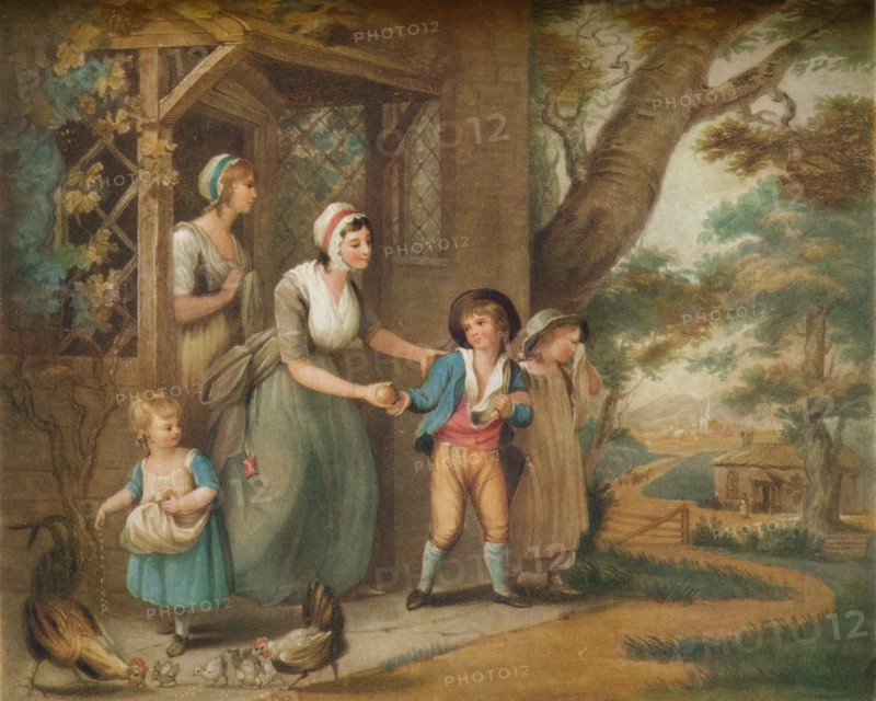 'Going To School', c19th century. Artist: Charles Turner.