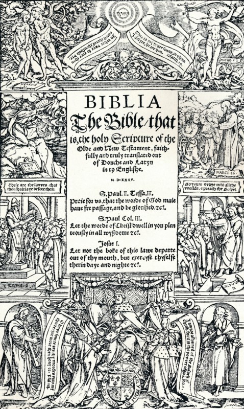 'Title-Page of Coverdale's English Bible', 1535. Artist: Hans Holbein the Younger.