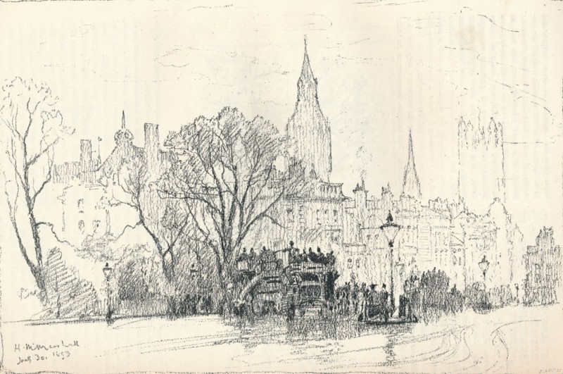 'Whitehall', c1893. Artist: Herbert Menzies Marshall.