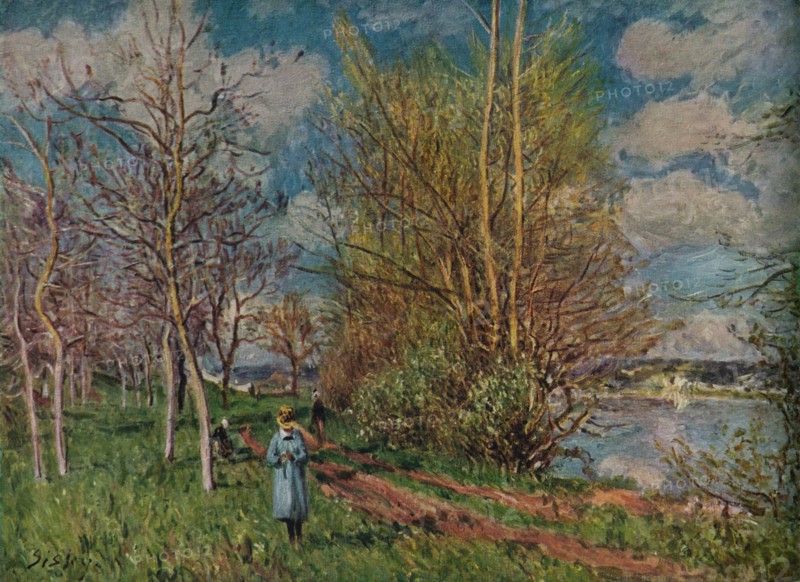 'The Small Meadows in Spring', c1880-1. Artist: Alfred Sisley.