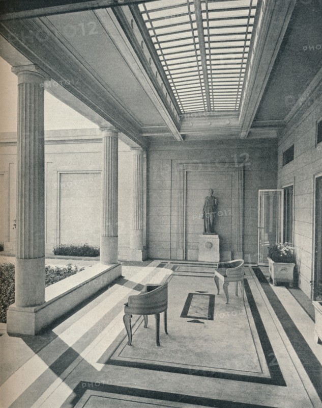 'House in Grosvenor Road Westminster - The Stoa Looking West. G. and A. Gilbert Scott, Architects',  Artist: Unknown.