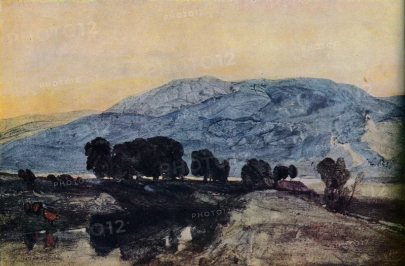 'Rocky Landscape, Sunset', c19th century. Artist: John Sell Cotman.