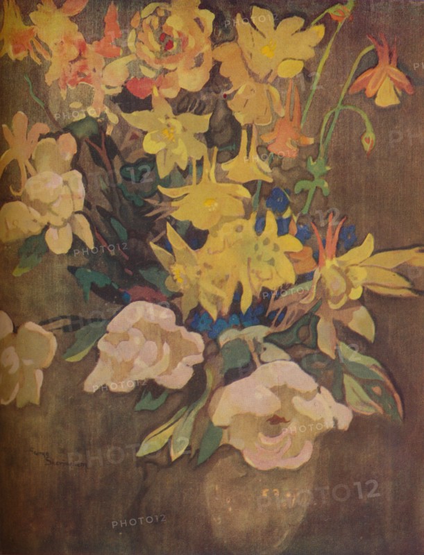 'Amber Flowers', c20th century. Artist: George Sheringham.