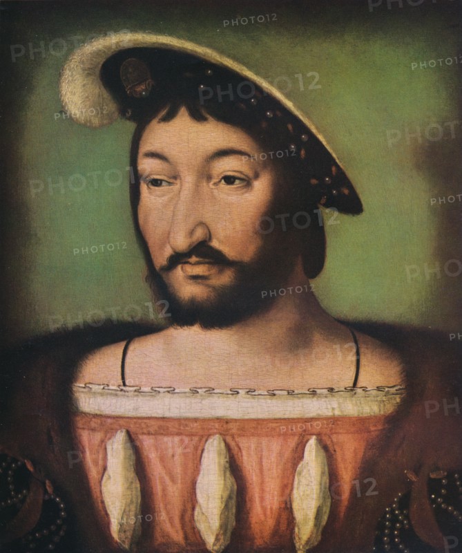 'Portrait of Francois I of France', c16th century. Creator: Jean Clouet.