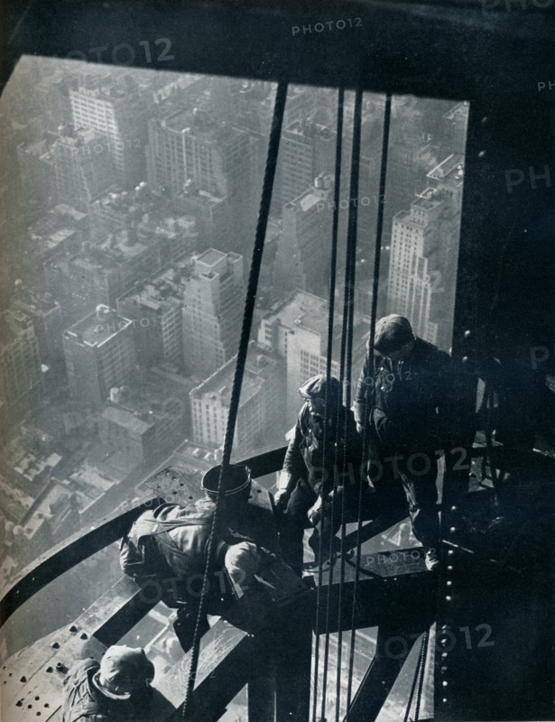 'The final stages of the Mast; the street is some quarter mile below', c1931. Artist: Lewis Wickes Hine.