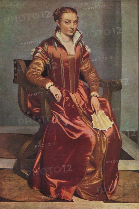 'Portrait of a Lady ('La Dama in Rosso')', c1556-60. Artist: Giovanni Battista Moroni.
