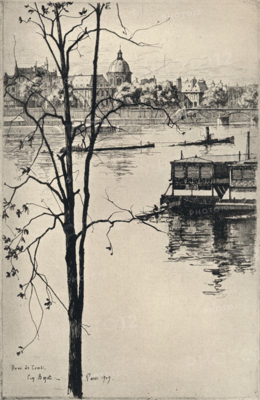 'Quai de Conti', 1915. Artist: Eugene Bejot.