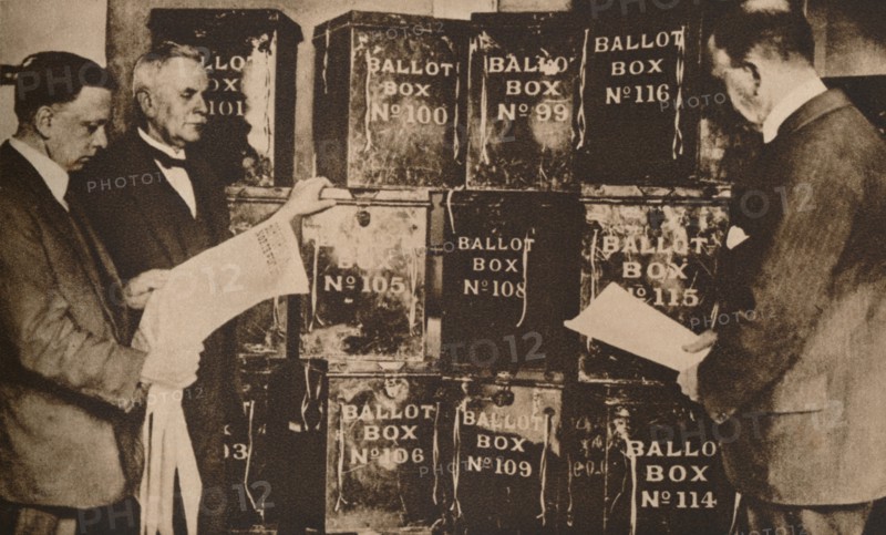 The second general election of 1924 (1935). Artist: Unknown.
