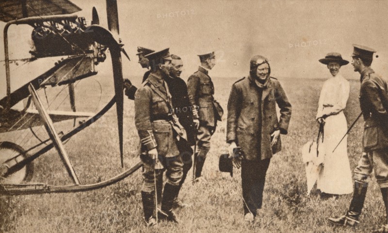Winston Churchill after making a trip by air, c1914 (1935). Artist: Unknown.