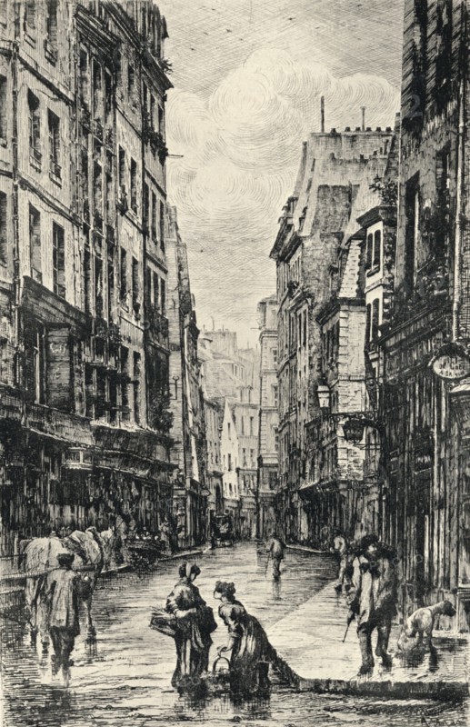 'Rue Galande', 1915. Artist: Lucien Gautier.