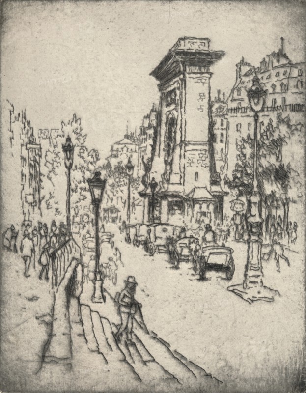 'The Porte St Denis', 1915. Artist: Lester George Hornby.