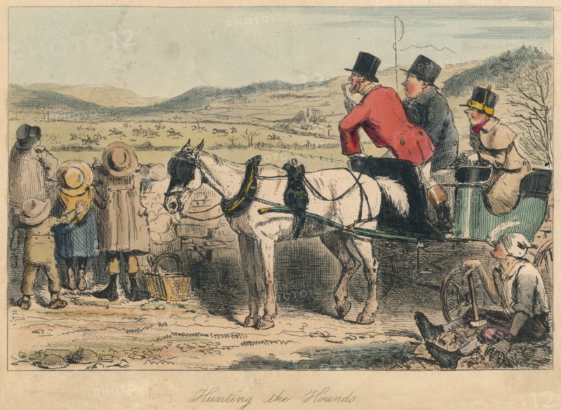 'Hunting the Hounds', 1865. Artists: John Leech, Hablot Knight Browne.
