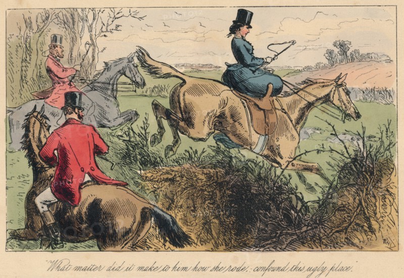 'What matter did it make to him how she rode, confound this ugly place', 1865. Artists: John Leech, Hablot Knight Browne.