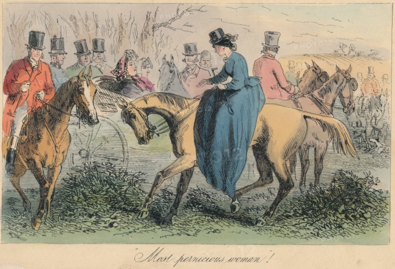 'Most pernicious woman!', 1865. Artists: Hablot Knight Browne, John Leech.