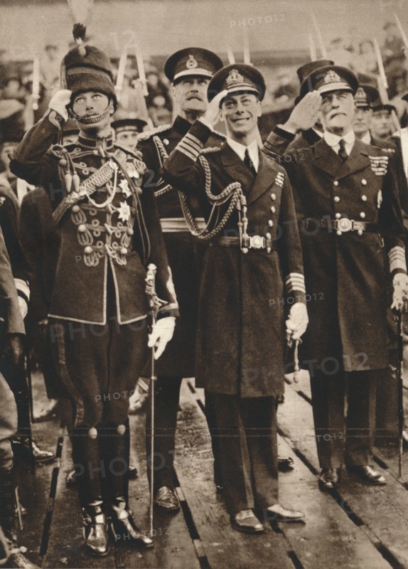 The Duke of York and Prince Henry welcoming the Prince of Wales at Portsmouth', 1925. Artist: Unknown.