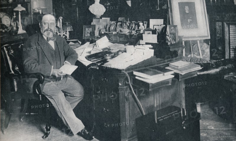 King Edward VII in his study at Marlborough House, London, c1904 (1911). Creator: Russell & Sons.