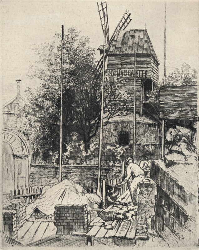 'Le Moulin de la Galette, Montmartre', 1915. Artist: Eugene Delatre.