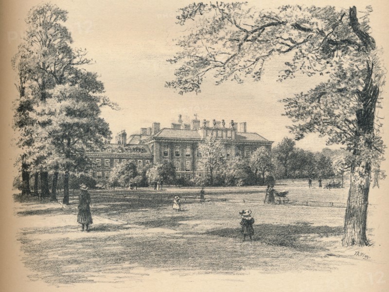'South Front of Kensington Palace', 1902. Artist: Thomas Robert Way.