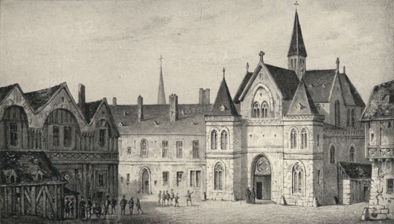 'The College of Sorbonne in 1550', 1915. Artist: Unknown.