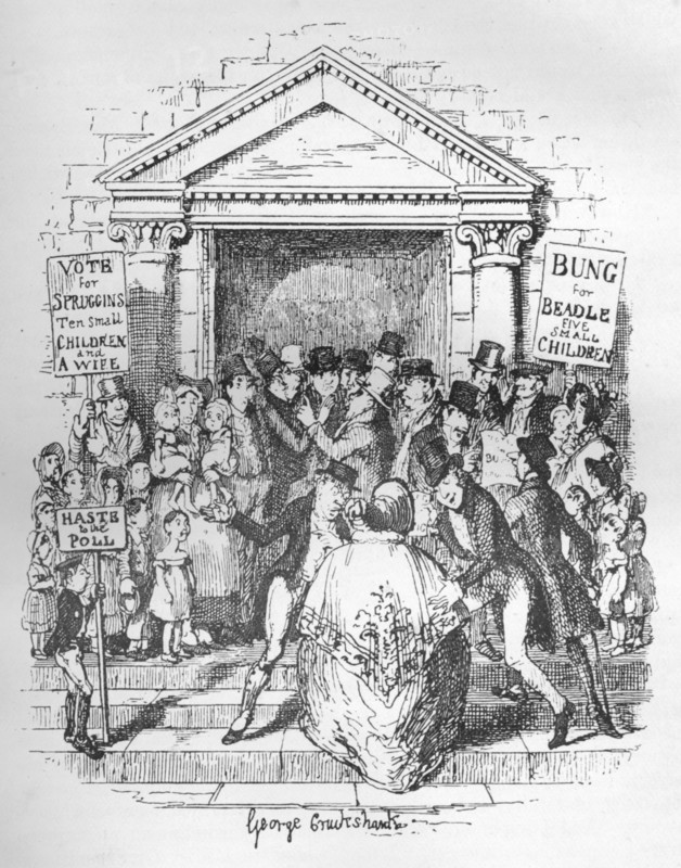 'The Election for Beadle', c1900. Artist: George Cruikshank.