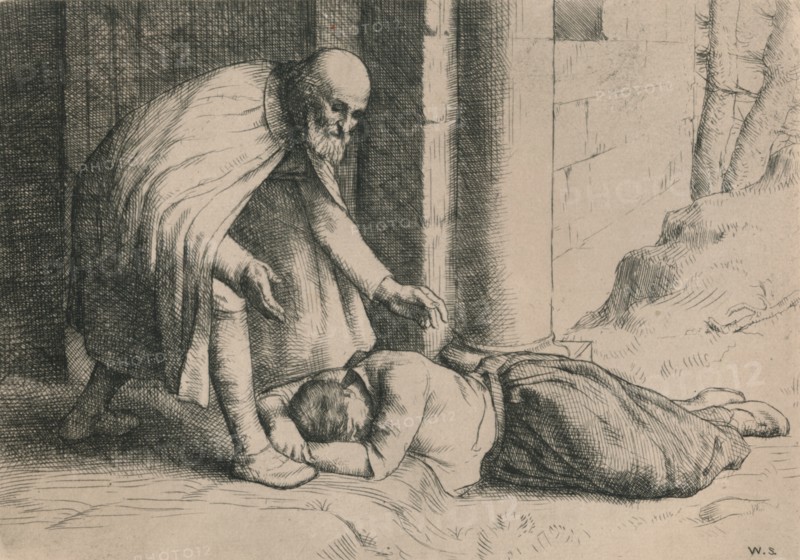 'Mercy Swoons Before the Gate', c1916. Artist: William Strang.