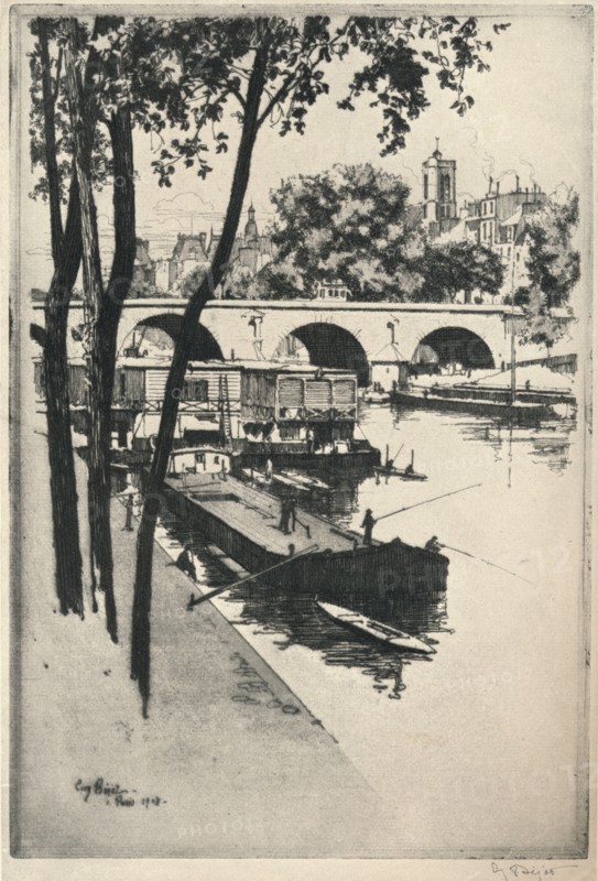 'Washing Boats', 1915. Artist: Eugene Bejot.