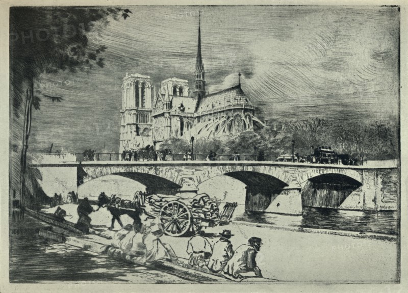 'The Apse of Notre Dame', 1915. Artist: Edgar Chahine.