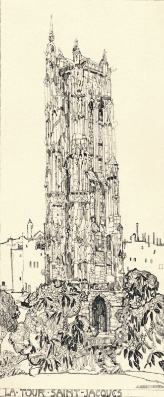 'The Tour St Jacques', 1915. Artist: Jessie Marion King.