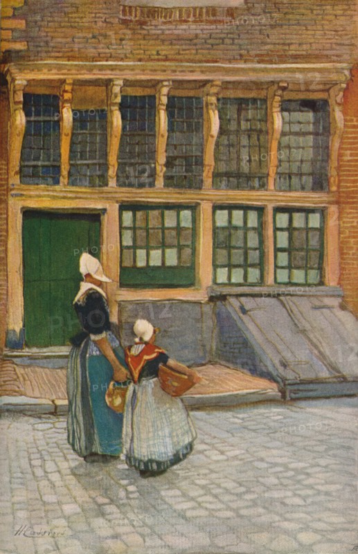 'Returning from Market',  c1902. Artist: Hendrick Cassiers.