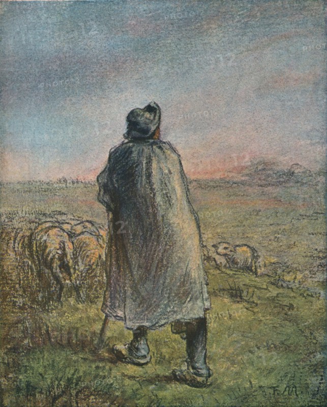 'The Shepherd', 19th century. Artist: Jean Francois Millet.