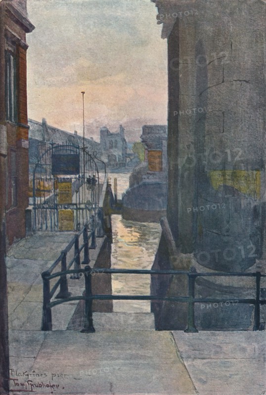 'Blackfriars Pier', c1901. Artist: Tony Grubhofer.