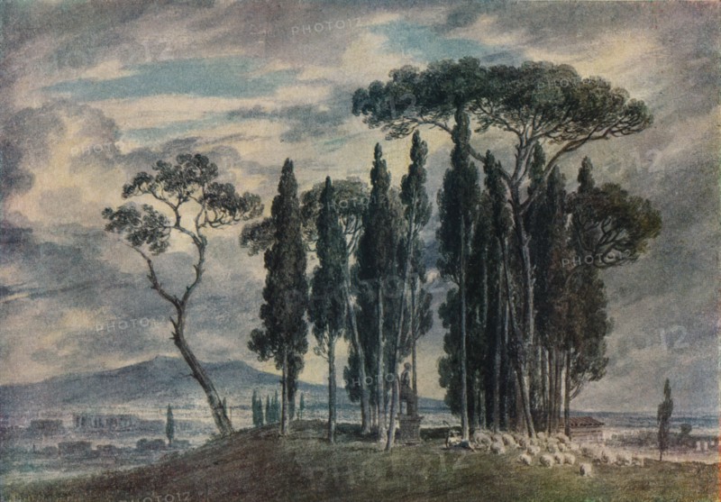 'The Villa Negroni', 18th century. Artist: John Robert Cozens.