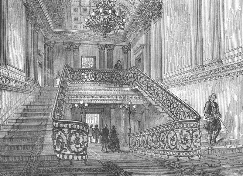 Staircase in Northumberland House, 1897. Artist: Unknown.