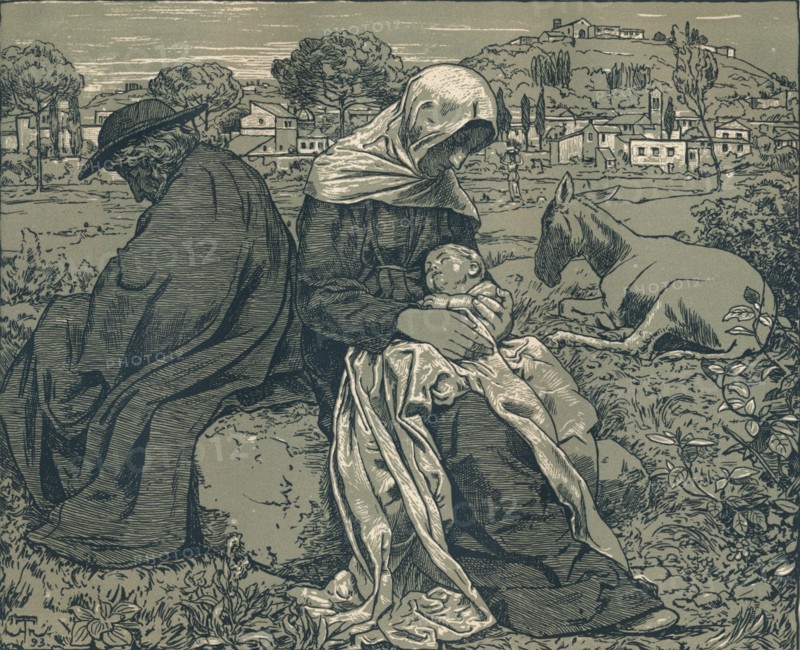 'Rest During the Flight into Egypt', c1897. Artist: Hans Thoma.