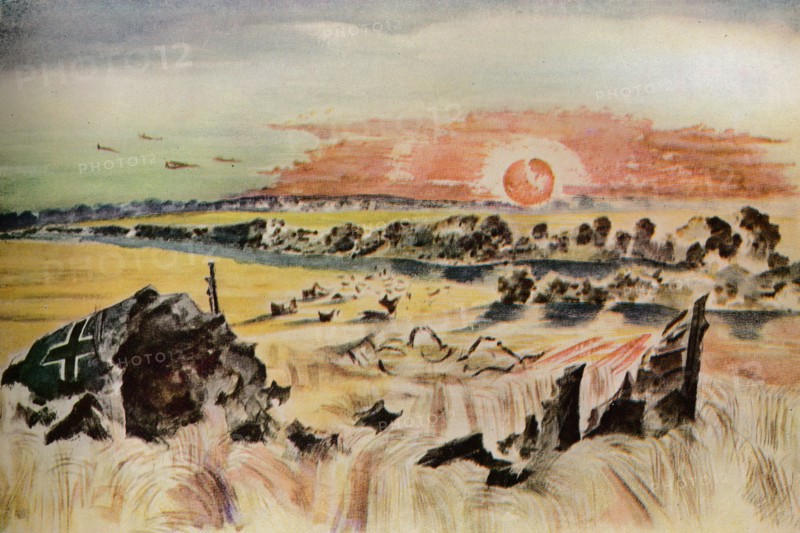 'Bomber in the Corn', 1940. Artist: Paul Nash.