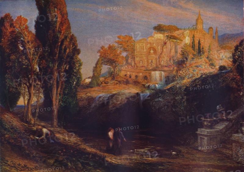 'Emily and Valancourt at the Chateau Le Blanc: Lady Foix Hears from Dr Foix, Mysteries of Udulpho' Artists: Samuel Palmer, Ann Radcliffe.