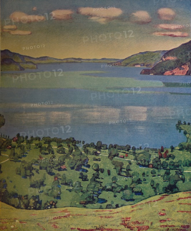 'The Lake of Thun, from Leissigen', c1910.  Artist: Ferdinand Hodler.